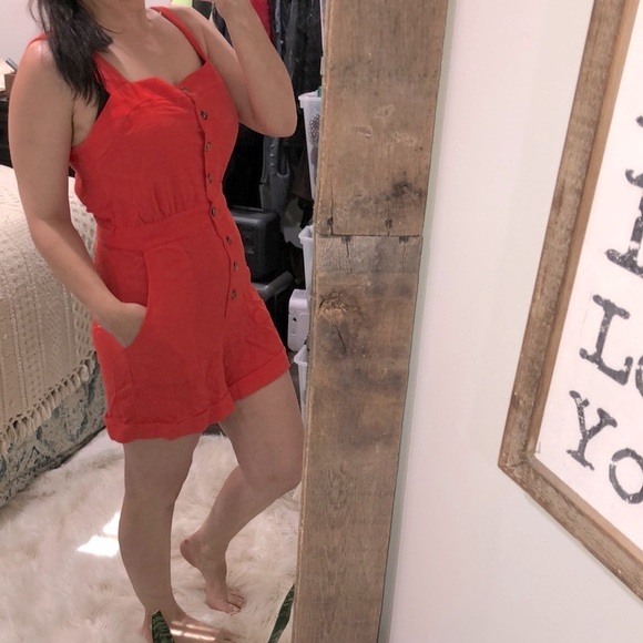 FRNCH Paris boho romper size large linen blend - Picture 1 of 7